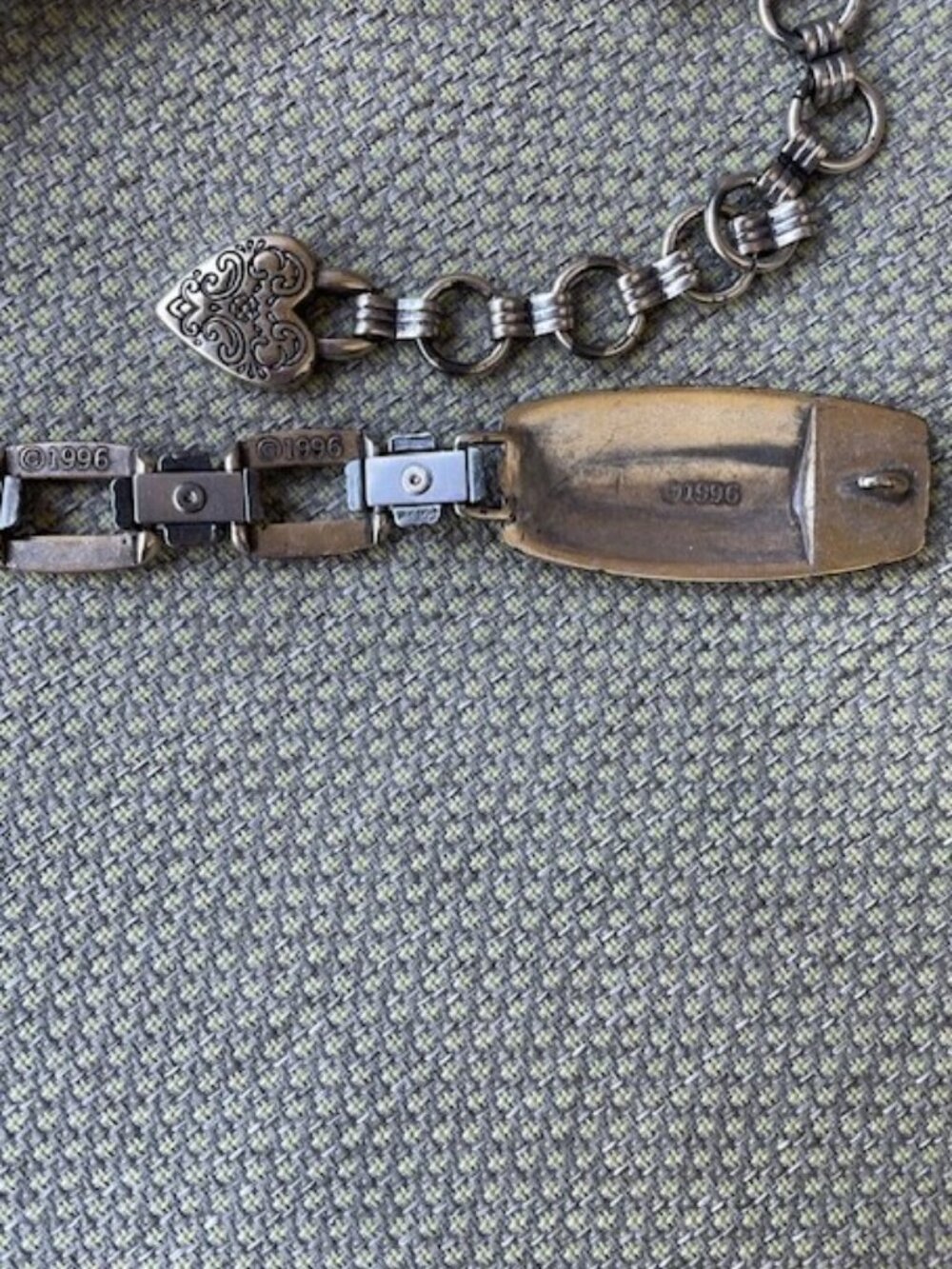 Vintage Brighton 1996 Belt Silver Tone Chain Links - Picture 2 of 3